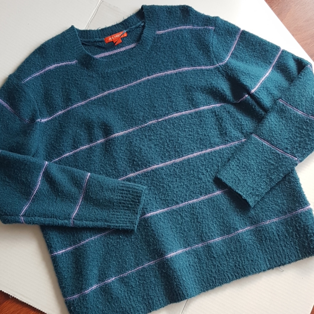 JOE FRESH L Fuzzy Knit Crew Neck Sweater Size Large